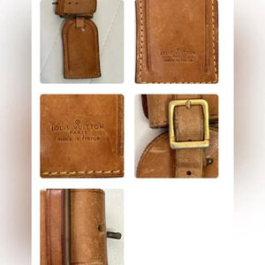 Authenticated Louis Vuitton Vintage Luggage tag large size with poignet